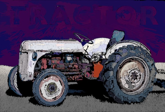 Tractor, Digital Drawing 8 x 14'